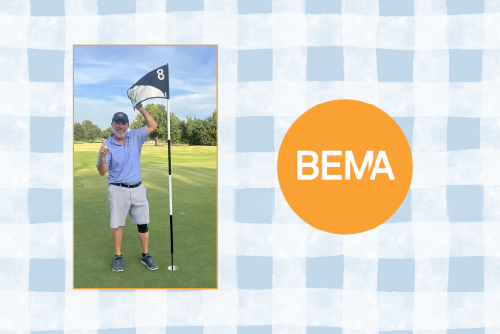 BEMA logo and picture of Kurt Miller on background