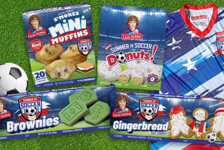 Little Debbie Summer of Soccer collection on grass background