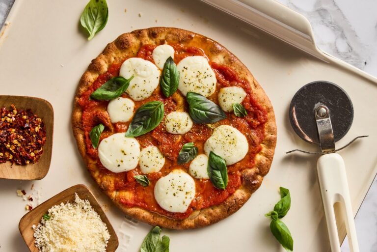 Personal pizza crusts pop off in Hero portfolio
