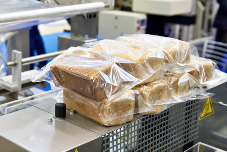 packaged bread loaves on a table