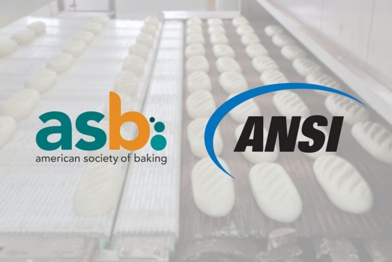 ASB and ANSI logos over baking background