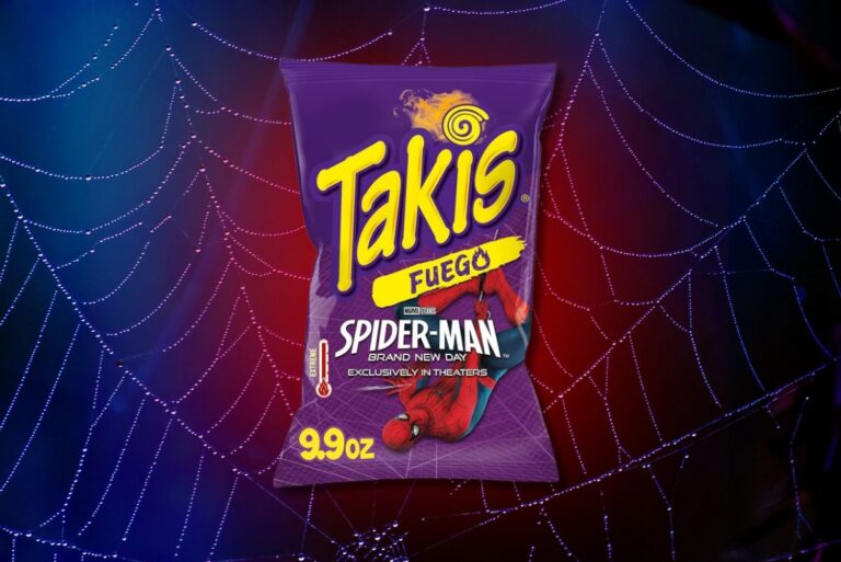 Takis Blue Heat bags with Sony Pictures' partnership campaign