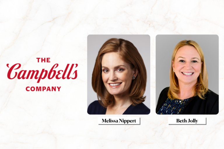 The Campbell's Co. logo and images of Melissa Nippert and Beth Jolly