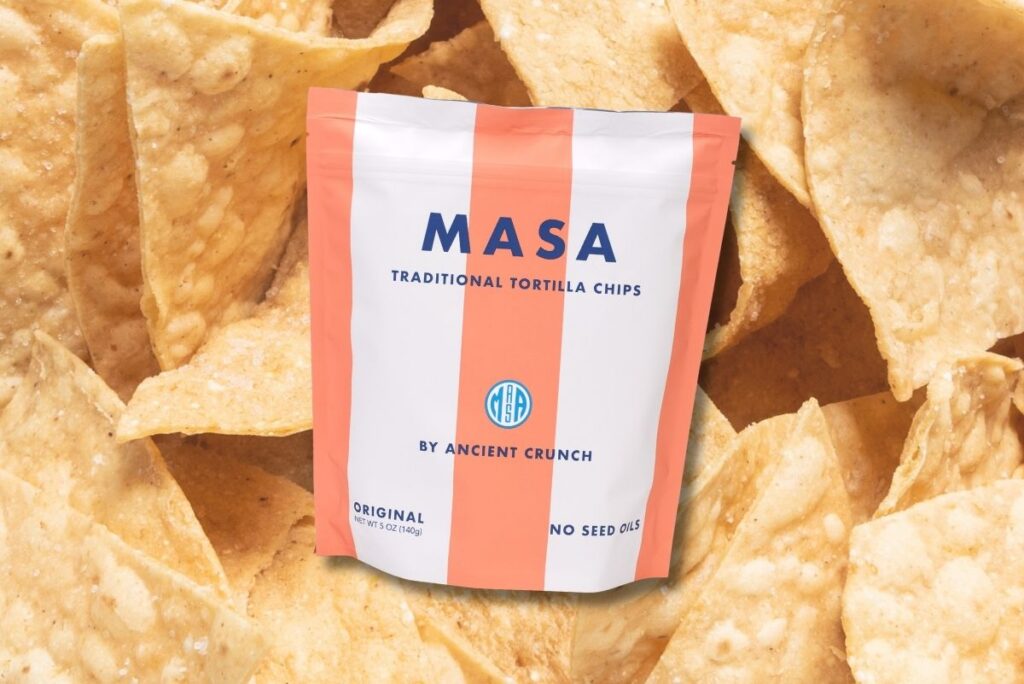 Ancient Crunch's Masa Chips on Whole Foods shelves