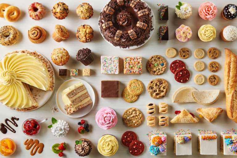 flatlay of assorted baked goods from Rise Baking Co.