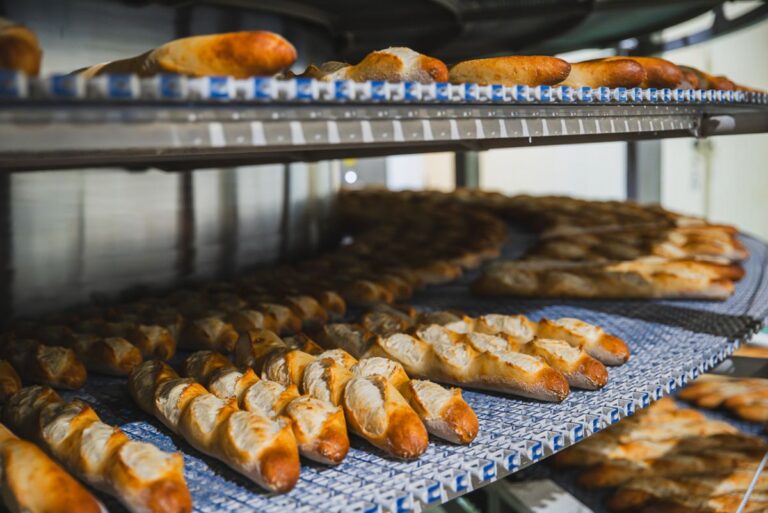 Bakery de France's bread on a traditional tech line