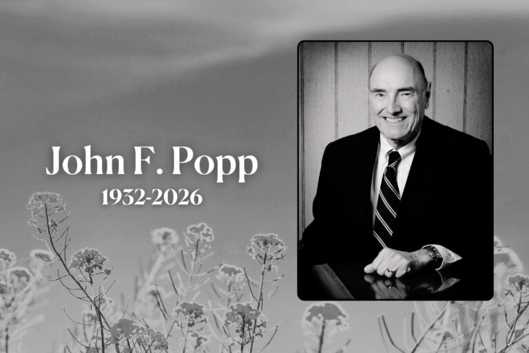 John F. Popp headshot and Aunt Millie's Bakeries