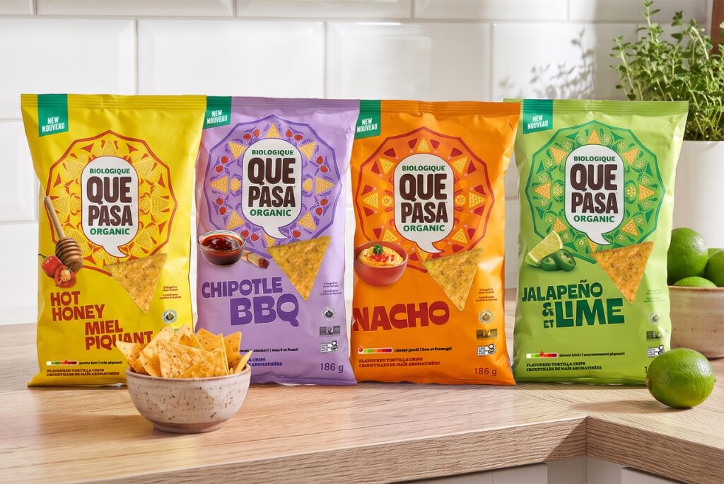 Que Pasa's 4 newest tortilla chip flavors