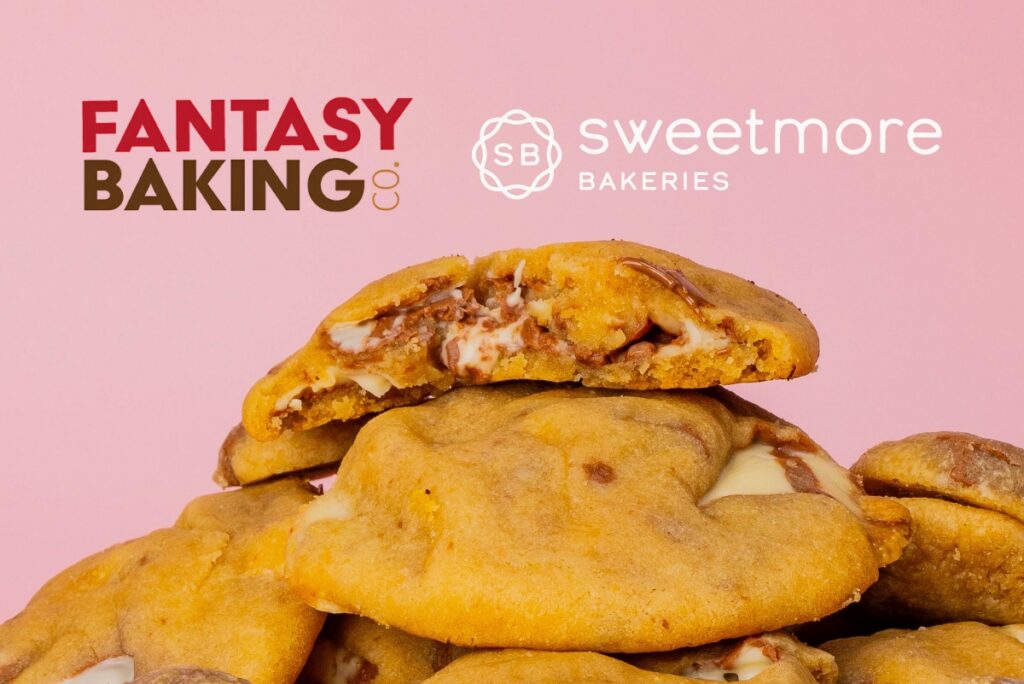 Sweetmore Bakeries and Fantasy Baking Co. logos over background