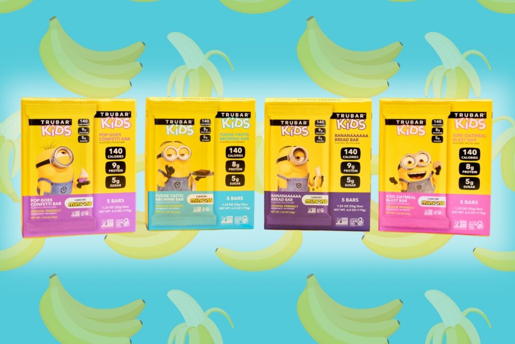Trubar Kids' new Minions-themed packaging and banana bar flavor
