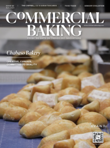 August Q3 2026 cover of Commercial Baking showing bread loaves on a conveyor belt